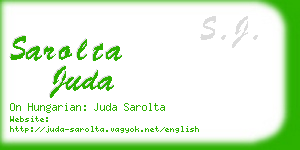 sarolta juda business card
